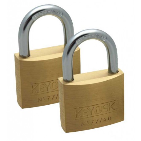 Keyosk Guardpadlock, 40mm, twin card, keyed alike pair