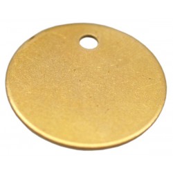 19mm Brass Disc Key Tag