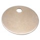19mm Nickel Plated Brass Disc Key Tag