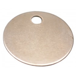 19mm Nickel Plated Brass Disc Key Tag