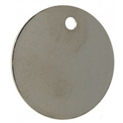 38mm Nickel Plated Brass Disc Key Tags