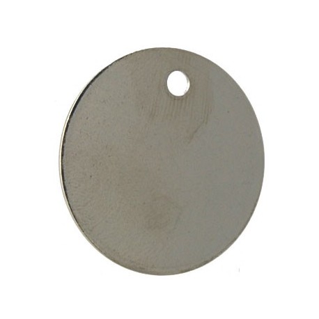 38mm Nickel Plated Brass Disc Key Tags