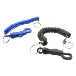 Plastic Key Coil c/w G-clip Trigger Hook,  Single Colours