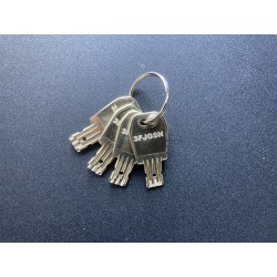 TuBar cut keys, notched, nickel silver