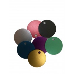 25mm Aluminium  Disc Key Tag/Tally in a Range of Vibrant Colours