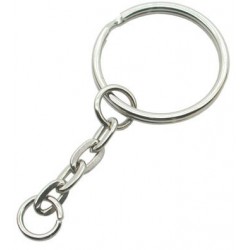 Nickel Plated Key Chain with Split Ring
